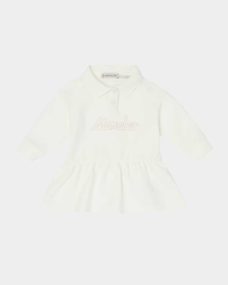 Girl's Embroidered Logo-Print Dress, Size 6M-3